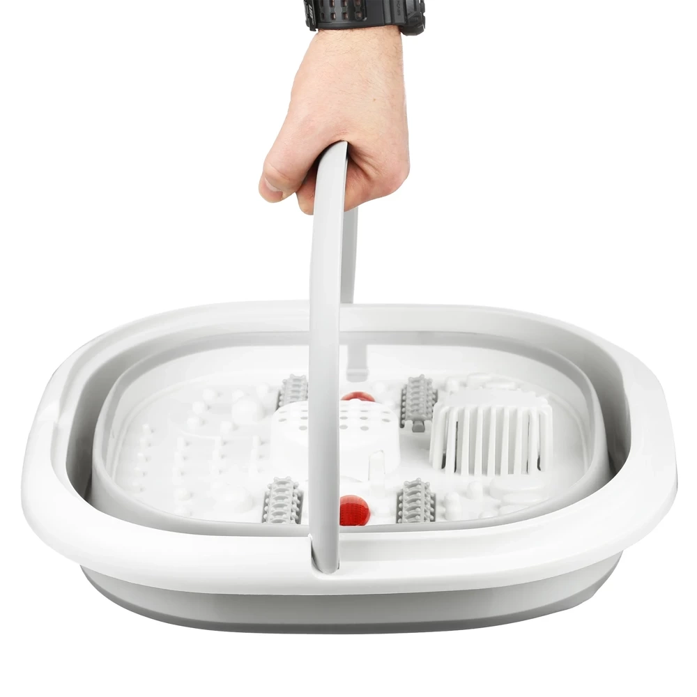 Składany masażer wodny | Wanna z hydromasażem | Masażer do stóp z podczerwienią | Q-806-GREY - obrazek 6