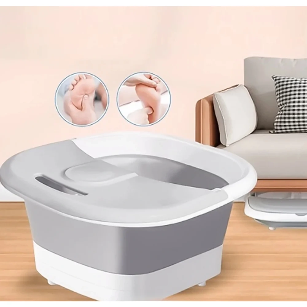 Składany masażer wodny | Wanna z hydromasażem | Masażer do stóp z podczerwienią | Q-806-GREY - obrazek 9
