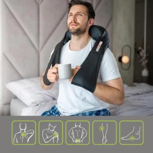 Masażer szyi karku i ramion | Funkcja grzania | RN-001-BLACK