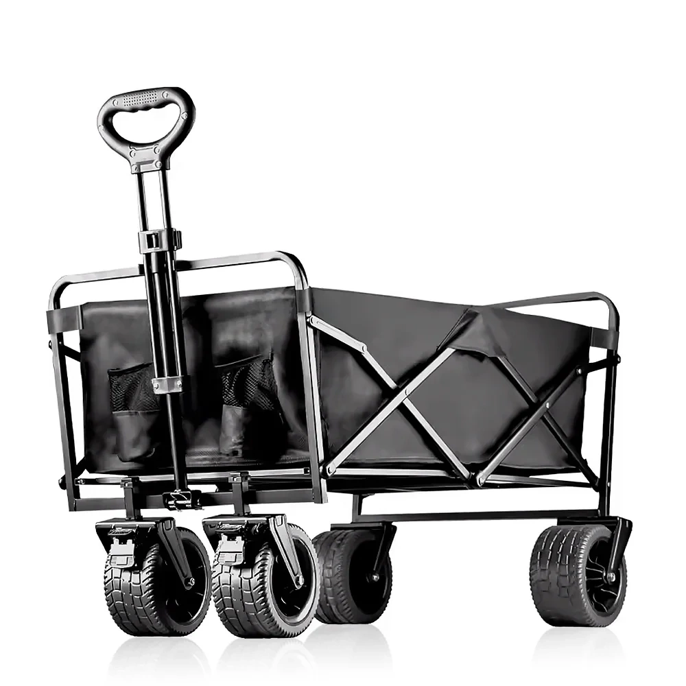 Składany wózek turystyczny | Duży wózek transportowy 100kg | Wózek na plażę 120L | CP01-80 - obrazek 3