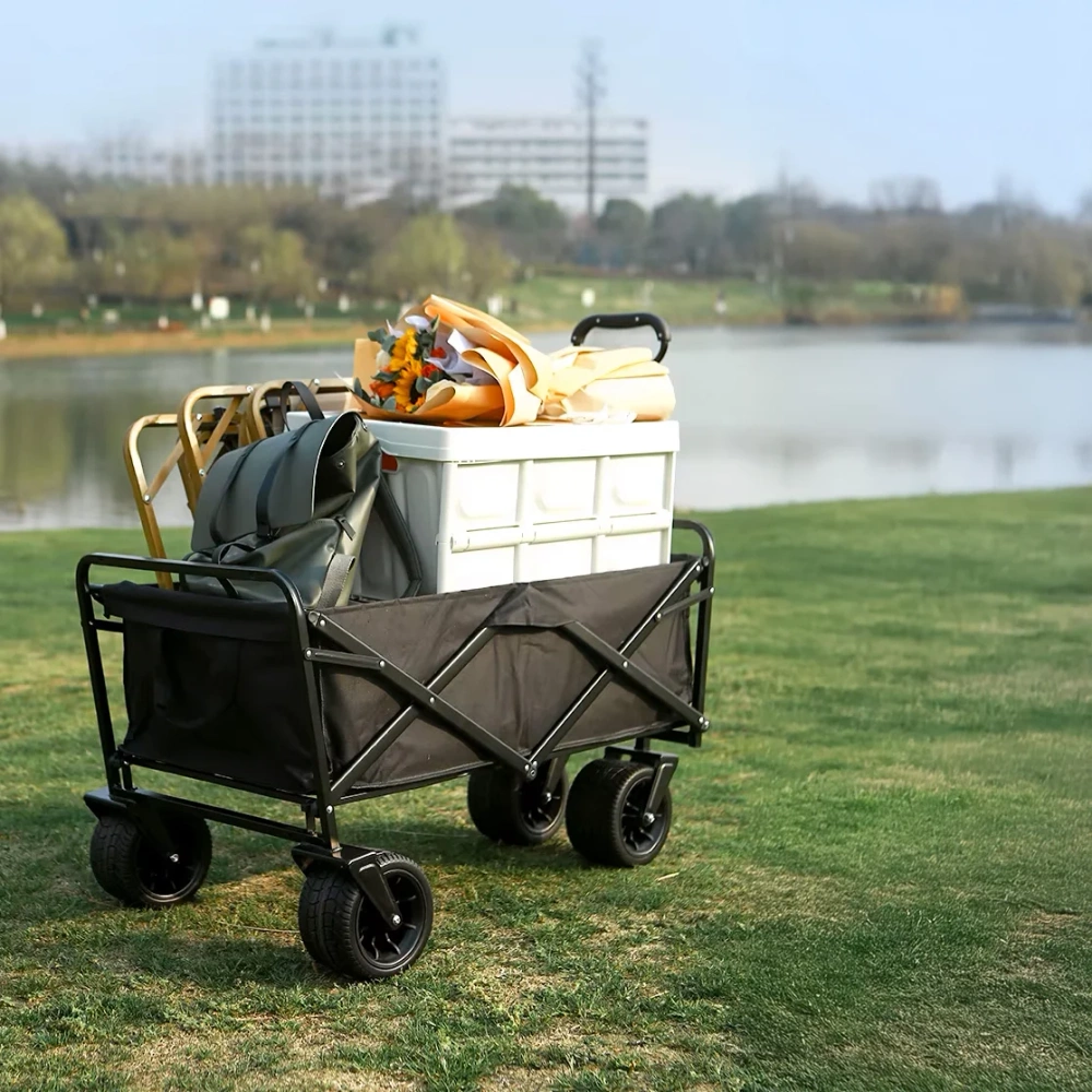 Składany wózek turystyczny | Duży wózek transportowy 100kg | Wózek na plażę 120L | CP01-80 - obrazek 8