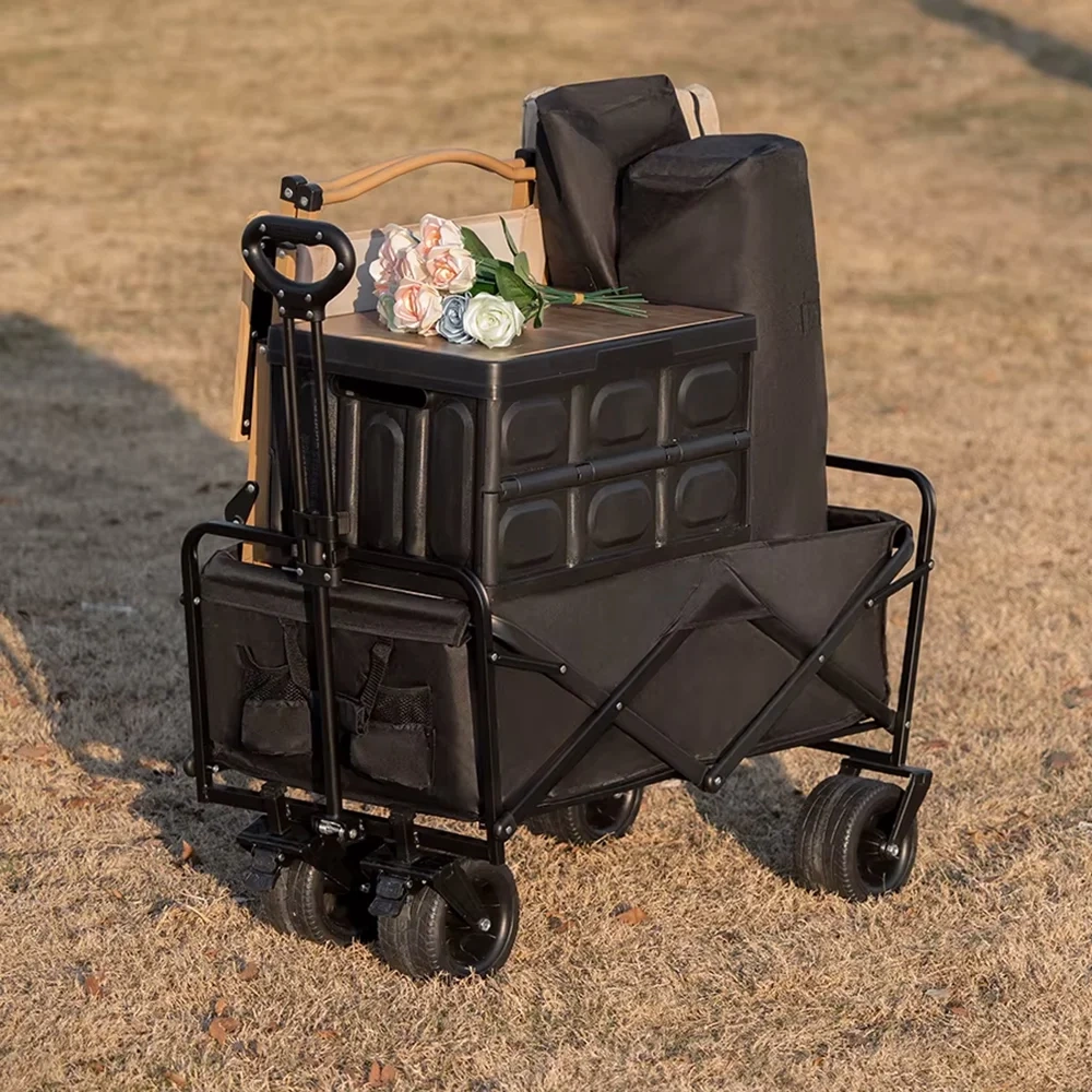 Składany wózek turystyczny | Duży wózek transportowy 100kg | Wózek na plażę 120L | CP01-80 - obrazek 10