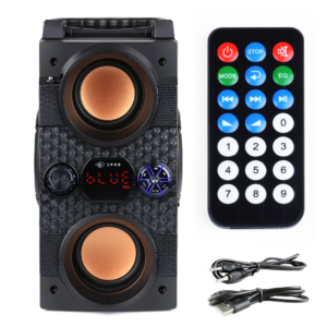 Przenośna kolumna Bluetooth | 4 głośniki, drewniana obudowa | wejście na mikrofon i tryb „Karaoke” | SP-A25
