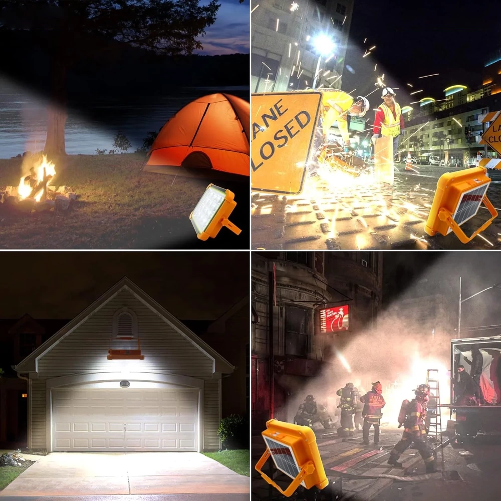 Lampa robocza solarna | Funkcja powerbanku | LED | TGD-200W-YELLOW - obrazek 4