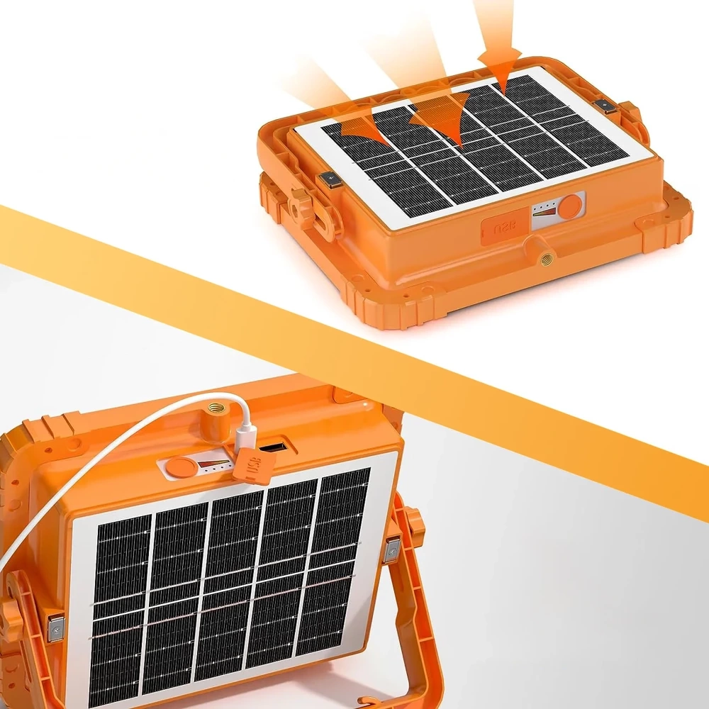 Lampa robocza solarna | Funkcja powerbanku | LED | TGD-200W-YELLOW - obrazek 3