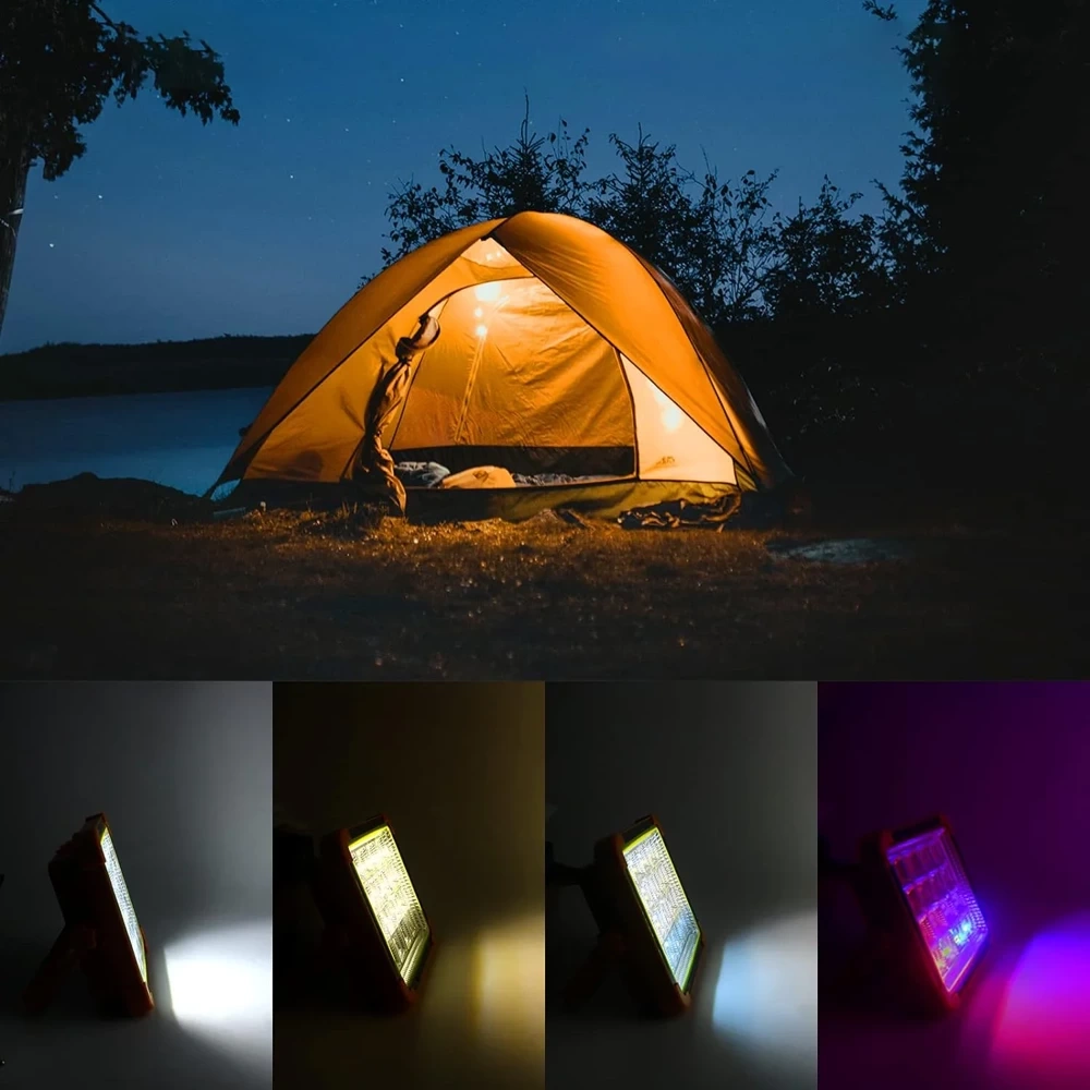 Lampa robocza solarna | Funkcja powerbanku | LED | TGD-200W-YELLOW - obrazek 2