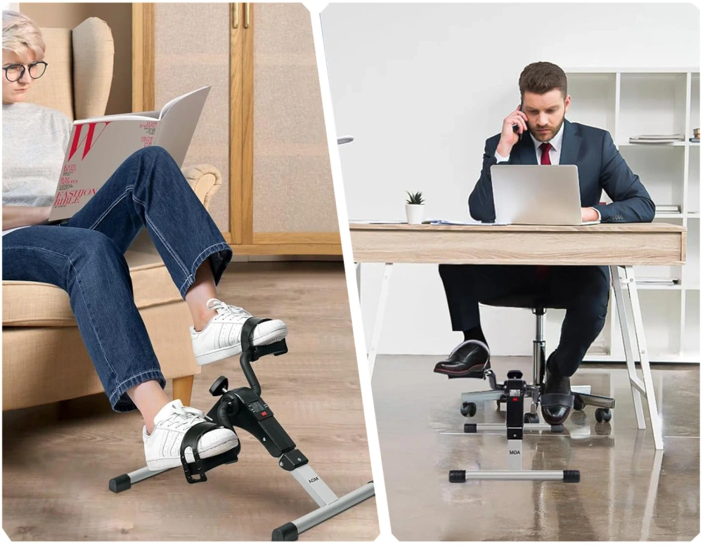 Mini rowerek treningowy z regulacją oporu i licznikiem LCD | Składany rowerek rechabilitacyjny do ćwiczenia rąk i nóg | Rotor | DH-301 - obrazek 13