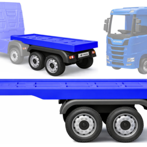 Naczepa do pojazdu na akumulator HL358 Mercedes Scania Actros niebieska