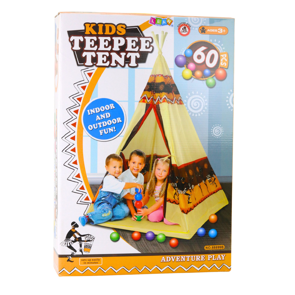 Namiot Tipi Indiański Baza Dla Dzieci + 60 Piłek 155 cm - obrazek 3